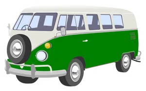 Vintage Volkswagen Bus Illustration PNG image