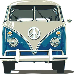 Vintage Volkswagen Bus Illustration