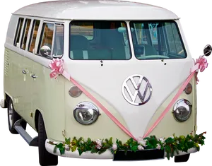 Vintage Volkswagen Bus Wedding Decoration PNG image