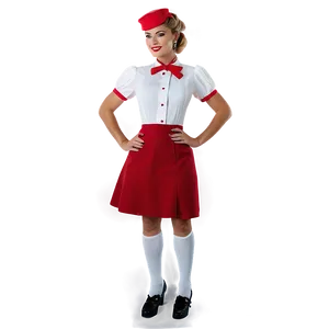 Vintage Waitress Outfit Png 24 PNG image