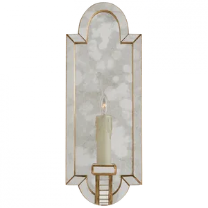 Vintage Wall Sconce With Candle PNG image