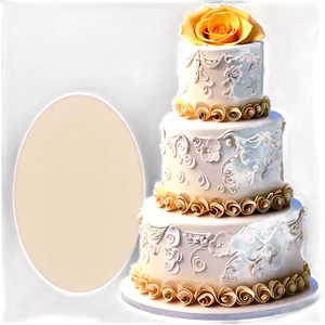Vintage Wedding Cake Design PNG Hcb PNG