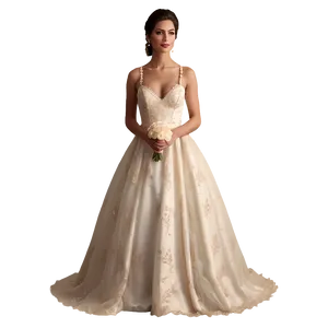 Vintage Wedding Dress PNG 52