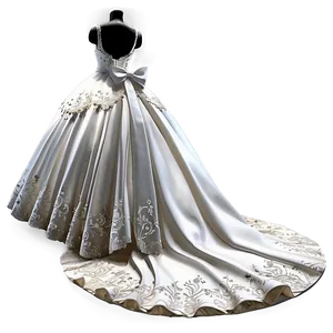 Vintage Wedding Dress PNG 78