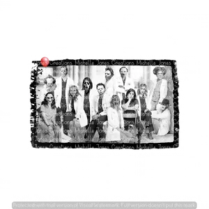 Vintage Wedding Party Blackand White PNG image