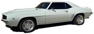 Vintage White Chevrolet Camaro Classic Car PNG image