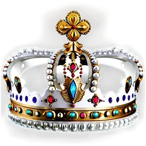 Vintage White Crown Png 27 PNG image