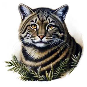 Vintage Wildcat Illustration PNG 92