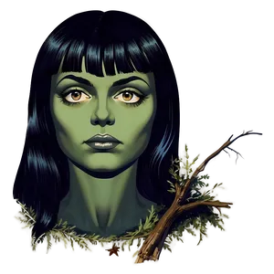 Vintage Witch Poster PNG 05062024