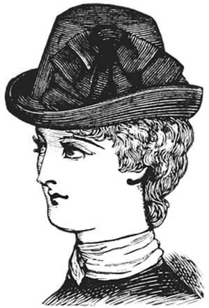 Vintage Woman With Hat Illustration