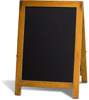 Vintage Wooden A Frame Chalkboard PNG image