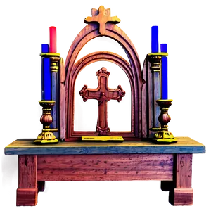 Vintage Wooden Altar Png Qlu15 PNG image