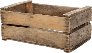 Vintage Wooden Crate PNG