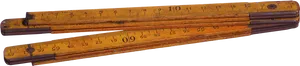 Vintage Wooden Folding Ruler PNG image