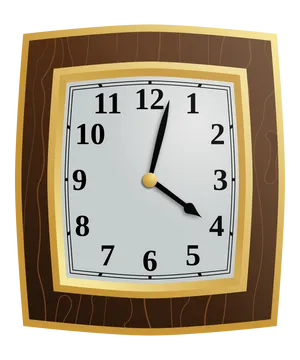 Vintage Wooden Frame Wall Clock
