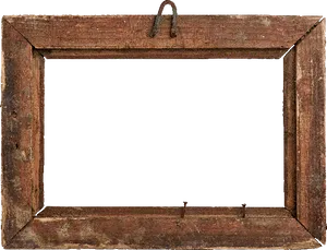 Vintage Wooden Frame With Rustic Finish.png PNG image