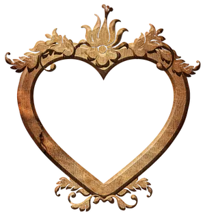 Vintage Wooden Heart Frame