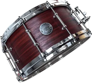 Vintage Wooden Snare Drum PNG image