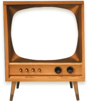 Vintage Wooden Television Set PNG image