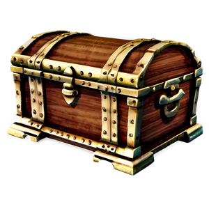 Vintage Wooden Treasure Chest Png Cko72 PNG image