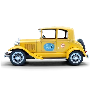 Vintage Yellow Car Image Png 06292024 PNG image