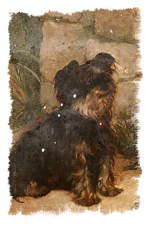Vintage Yorkshire Terrier Painting