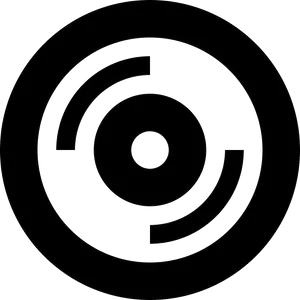 Vinyl Record Icon Silhouette