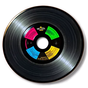 Vinyl Record With Notes PNG 65