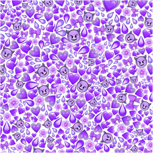 Violet Emoji Pattern PNG image