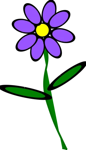 Violet Flower Illustration.png PNG image