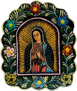 Virgen De Guadalupe Folk Art PNG image