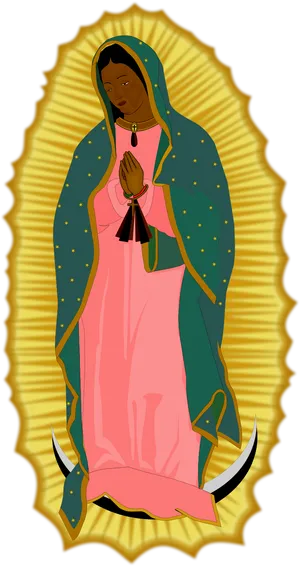 Virgen De Guadalupe Illustration PNG image