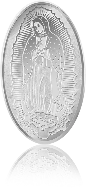 Virgen De Guadalupe Silver Relief PNG image
