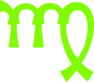 Virgo Zodiac Symbol Green PNG image