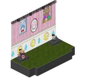Virtual Concert Stage Design PNG
