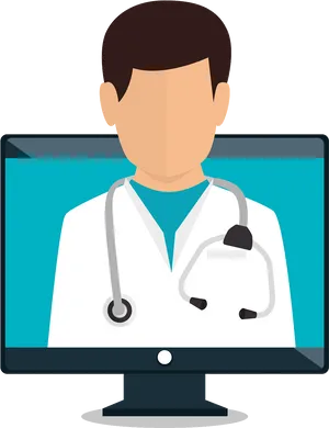 Virtual Dentist Consultation Graphic PNG