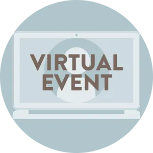 Virtual Event Announcement PNG image