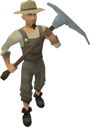 Virtual Farmerwith Hoe