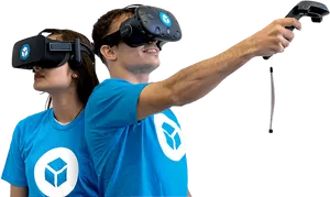 Virtual Reality Experience Couple PNG image