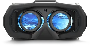 Virtual Reality Headset Clouds Reflection PNG image