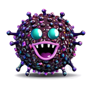 Virus Cartoon With Candy PNG 50