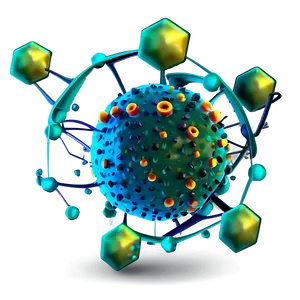 Virus Cartoon With Glasses PNG Gip