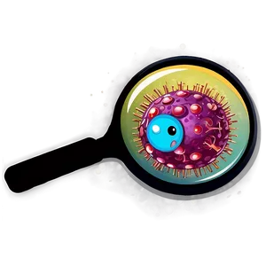 Virus Cartoon With Magnifying Glass PNG 63 PNG