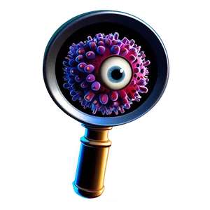 Virus Cartoon With Magnifying Glass PNG Yfg PNG