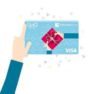 Visa Gift Card Illustration PNG image