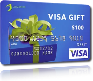 Visa Gift Card100 Dollars PNG image