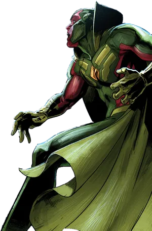 Vision Heroic Pose PNG image