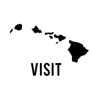 Visit Hawaiian Islands Graphic PNG image