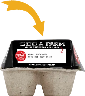 Vital Farms Egg Carton Traceability PNG image