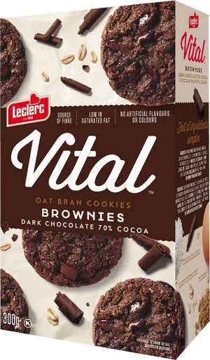 Vital Oat Bran Cookies Brownies Packaging PNG